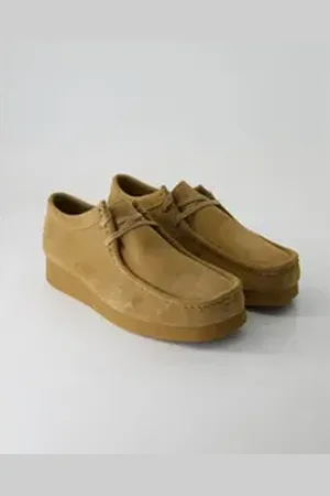 Clarks Wallabeeevo Schnürschuh beige|braun 45 EU