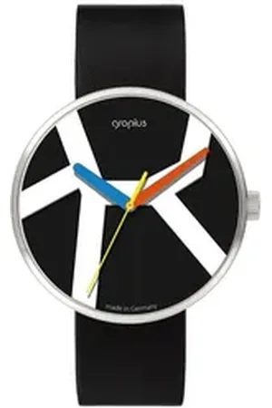 Walter Gropius Quarzuhr Made in Germany, Saphirglas, Forum Move - WG 011-02, Designeruhr, Lederarmband mit Easy-Release System, Edelstahlgehäuse