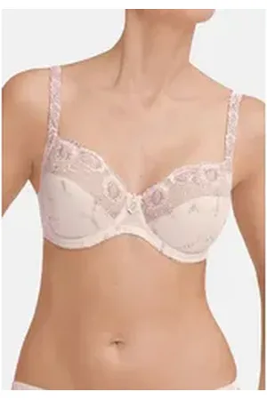 Conturelle Bügel-BH Provence (1-tlg) Bügel-BH - Blickdicht - Transparente Obercups, Wunderschöne Stickerei rosa 70