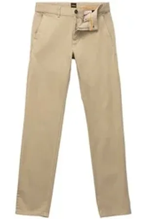 HUGO BOSS ORANGE Chinohose Chino_tapered mit Logo hinten braun 32