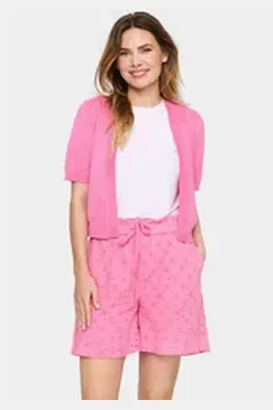 St. Tropez Saint Tropez Strickjacke MilaSZ SS Bolero rosa M (38)