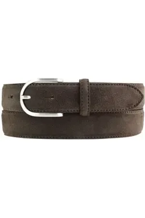 BELTINGER Ledergürtel Damen-Gürtel aus Veloursleder 3,0 cm - Velour-Ledergürtel für Damen 30 (1-St) braun|silberfarben 105 cm (Gesamtlänge 120 cm)