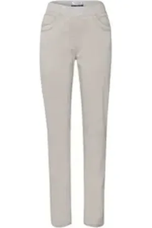 Brax Funktionshose Jogginghose für Damen in sand sand regular fit (1-tlg., keine Angabe) gelb normal | 24