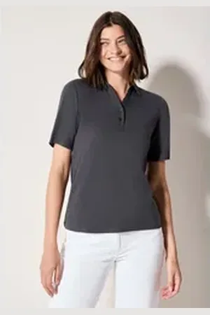 CECIL Poloshirt aus reiner Baumwolle grau M (40)