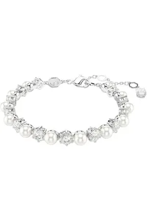 Swarovski Armband Schmuck Geschenk Matrix Tennis Armkette, 5689625, mit ® Kristall - mit ® Perle weiß