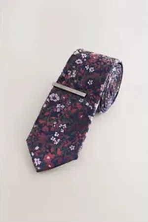 Next Krawatte Krawatte mit floralem Print (2-St) blau