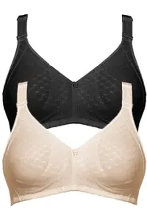 Susa Set: Soft-BH 2er Pack BH ohne Bügel Topsy Plus (Spar-Set, 2-tlg) - bunt|schwarz 100B