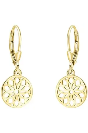 Sofia Milani Paar Ohrhänger Blume Kreis, 925 Silber Damen Schmuck - E1859 silberfarben