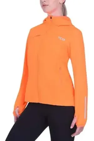 TCA Funktionsjacke Damen Laufjacke, atmungsaktiv, reflektierend - Orange, XL (1-St) orange XL