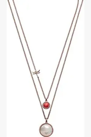 Emporio Armani Collier Damen-Kette Edelstahl 2 Perlmutt goldfarben