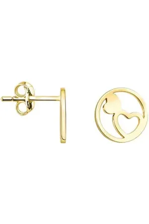 Sofia Milani Paar Ohrstecker Herz Kreis, 925 Silber Damen Schmuck - E2186 silberfarben