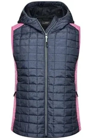 James & Nicholson Steppweste , JN 767 Damen Strick Hybrid Gilet L