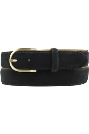 BELTINGER Ledergürtel Damen-Gürtel aus Veloursleder 3,0 cm - Velour-Ledergürtel für Damen 30 (1-St) schwarz 100 cm (Gesamtlänge 115 cm)