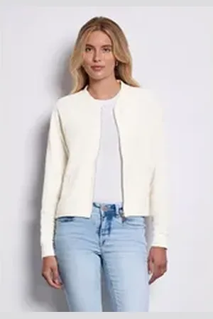 Street one Cardigan mit Stehkragen weiß 46
