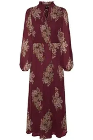 VERO MODA Midikleid MARYA (1-tlg) Drapiert/gerafft rosa|rot XS