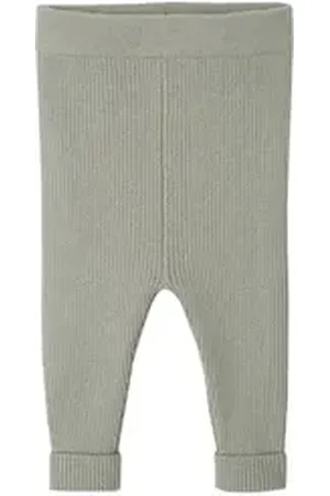 Vertbaudet Hose & Shorts Baby-Set: Jäckchen & Hose, Strick grün 44