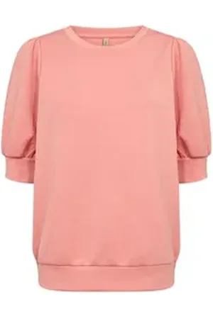 soyaconcept Kurzarmbluse - Bequeme 3/4 Bluse aus weicher Sweat-Qualität rosa XL