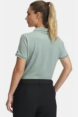 Under Armour ® Poloshirt Golfpolo Drive Rib Grün Damen L