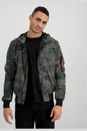 Alpha Industries Bomberjacke Men - Bomber Jackets MA-1 LW Hooded Refl. Camo bunt 2 XL