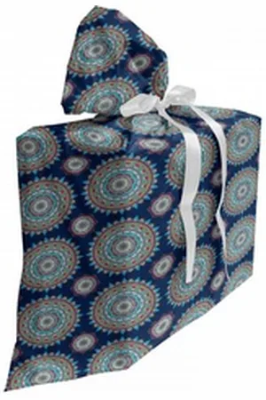 Abakuhaus Spielzeugtruhe Stoffbeutel für Partygeschenke mit 3 Bändern, Mandala Chinese Flora Blumen bunt