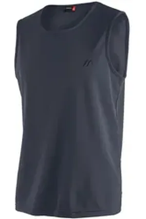 Maier Sports Funktionsshirt Peter Herren rundhals Tank-Top, pique Outdoor-Shirt, schnelltrocknend blau L