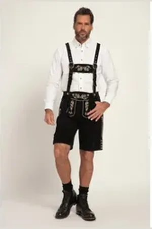 JP 1880 Lederhose JP 1880 Trachtenhose echtes Leder Stickereien schwarz 64