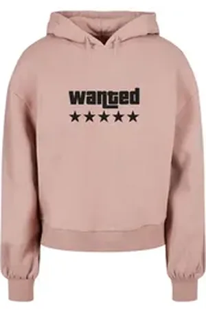 Merchcode Kapuzenpullover Damen Laides Wanted Organic Oversized Hoody (1-tlg) rosa L