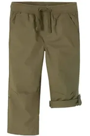Vertbaudet 3/4-Hose Jungen 3/4-Shorts mit verstellbarer Länge grün 158/164