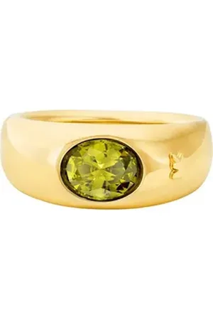 Michael Kors Fingerring Damen-Damenring Metall Zirkonia, Zirkonia grün 60