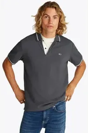 Tommy Hilfiger Poloshirt TJM REG TIPPED POLO mit Streifendetails grau L