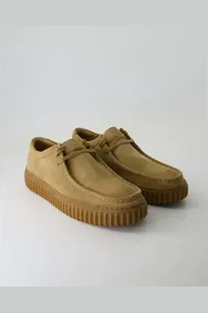 Clarks Torhill LO Schnürschuh beige|braun 42,5 EU