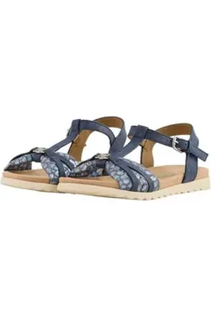 TOM TAILOR Sandalen mit Knöchelriemen und Animal-Print Sandale (1-tlg) blau 37 EU