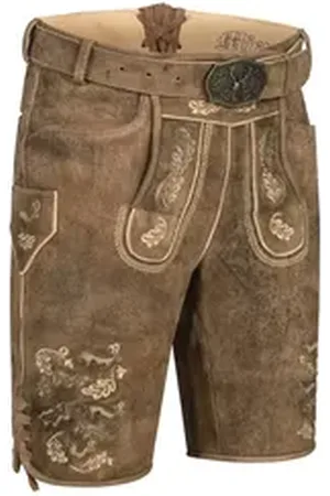 Nübler Trachtenlederhose Lederhose Siegbert in Waslnuss von braun 56