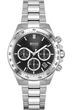HUGO BOSS Multifunktionsuhr NOVIA 1502614, Quarzuhr, Damenuhr, Herrenuhr Armbanduhr, Edelstahlarmband silberfarben