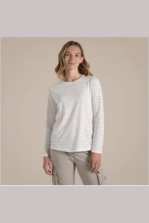 Craghoppers Langarmshirt - AKONA Damen Funktionsshirt Langarmshirt Nosilife, white weiß