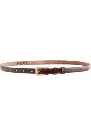 Next Ledergürtel Micro Skinny Gürtel aus italienischem Leder (1-St) braun S (DE: 65)
