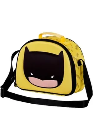 KARACTERMANIA Kühltasche Batman Picknicktasche Frühstückstasche Kinder Umhängetasche Lunch Bag, Isolierende Innenauskleidung gelb