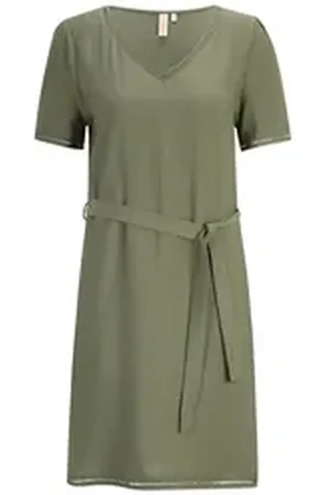 ONLY Midikleid CELINE (1-tlg) Drapiert/gerafft grün S