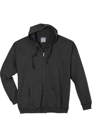 Ahorn Sweatjacke Ahorn Übergrößen Kapuzen-Sweatjacke anthrazit melange grau 7XL
