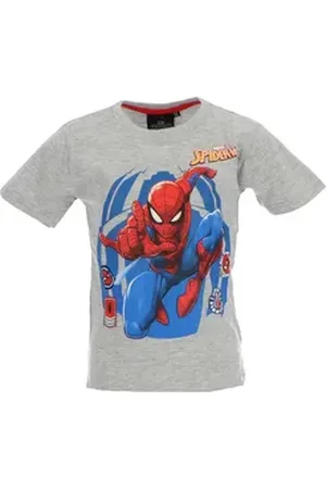 Marvel Print-Shirt Spiderman Kinder Jungen T-Shirt Kurzarm Shirt Gr. 98 bis 128 grau 110