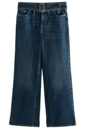 Next Weite Jeans Weite Jeans mit Gürtel (1-tlg) blau 31