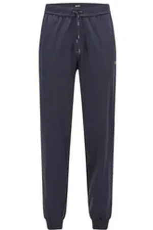 HUGO BOSS Sweathose Mix&Match Pants (1-tlg) Herren Pants lange Hose mit Bündchen - aus Baumwollstretch blau L