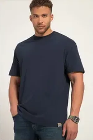 STHUGE T-Shirt T-Shirt Halbarm Oversize Rückenprint blau|schwarz XXL