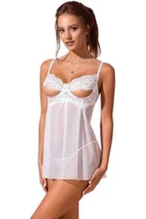Avanua Negligé AV Silentia chemise white - (L/XL,S/M) weiß L/XL