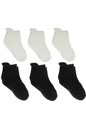 Yalion Kurzsocken Weiche Kinder Antiruschsocken Halbplüsch (6-Paar) Elastisch schwarz EU 19