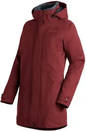 Maier Sports Outdoorjacke Gerdi Damen Wanderjacke, atmungsaktiv wasserdicht, 2-in-1 Jacke mit Kapuze rot 46