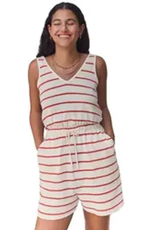 Next Playsuit Jersey-Einteiler mit V-Ausschnitt (1-tlg) beige 40 (GB: 12)