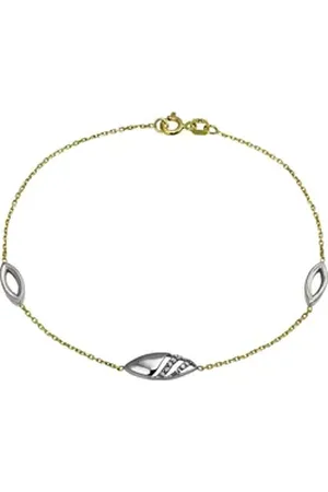 GoldDream Goldarmband Armband Glamour Zirkonia weiß (Armband), Damen Armband ca. 19cm, 333 Gelbgold - 8 Karat, Farbe: gold goldfarben|weiß