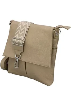 Adel Bags Schultertasche ELLA Umhängetasche für Damen mit 2 Riemen, echtes Leder, hergestellt in Italien
