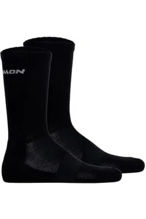 Salomon Sportsocken Unisex Socken 2er Pack Baumwolle EVASION CREW 2P (Packung, 2er Pack) schwarz 39-41